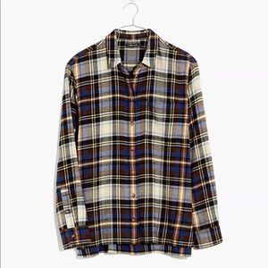 Madewell Oversized Flannel Plaid Shirt in Fuller Plaid